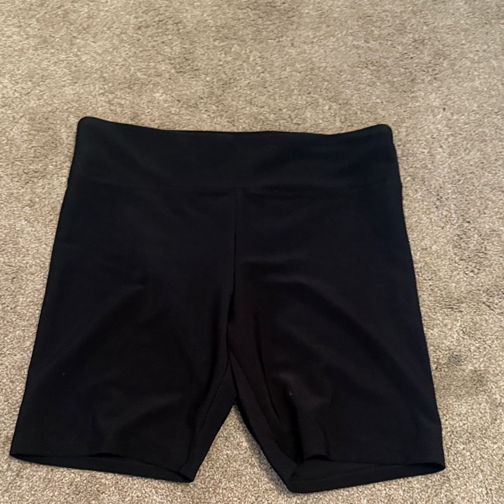 Ribbed biker shorts